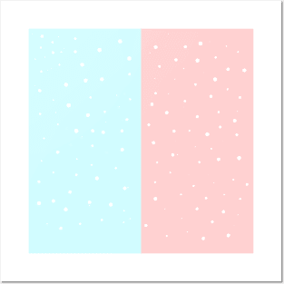 Cute Pastel Pink and Blue Posters and Art